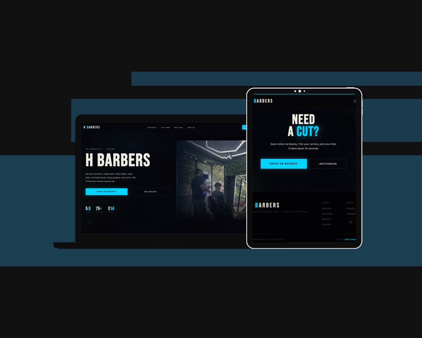 H Barbers site preview