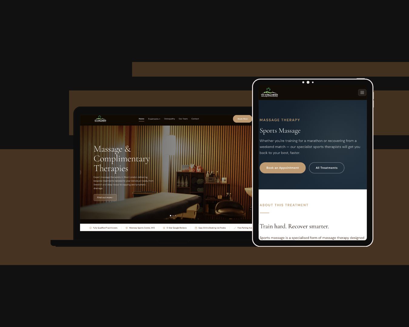 YK Wellness clinic website preview